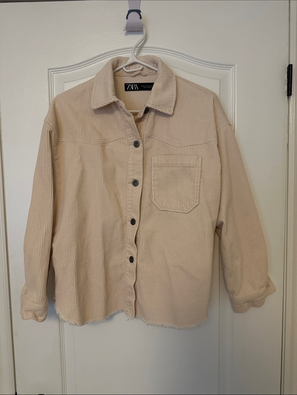 ZARA Light Beige Corduroy Overshirt